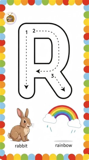 Learn Letter R! 🐰🌈 #LetterR #Phonics #shorts