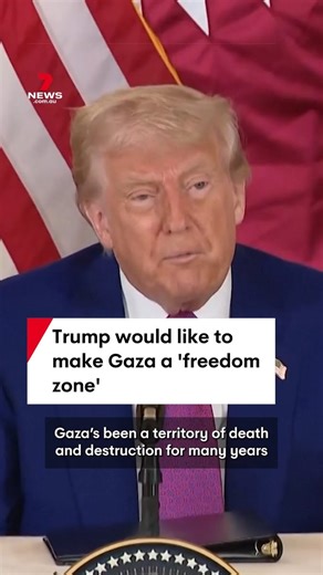 U.S. President Donald Trump has said he has potential plans for Gaza, including the United States entering the region and turning it into a 'freedom zone'. The comments came as the president was speaking to a group of officials and business leaders in Qatar. #israelgaza #gaza #israel #palestine #trump #politics #7NEWS | 7NEWS Australia