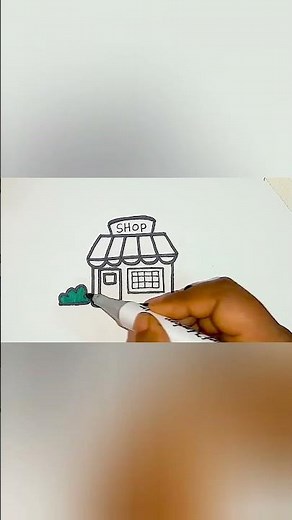 How to draw easy shop # store drawing # shop drawing #house #drawing # Shop drawing for kids #
