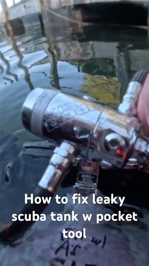 How to fix a leaky scuba tank w a pocket tool. #scuba #scubafix #scubahowto #tarantool