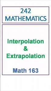Interpolation & Extrapolation