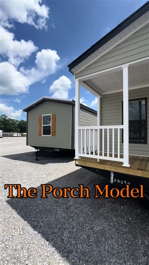 Southern Park Porch model 16x76 2 bed 2 bath single wide. Text Jimmy 334-324-6454#mobilehome #newhome #trending #alabamahomes #