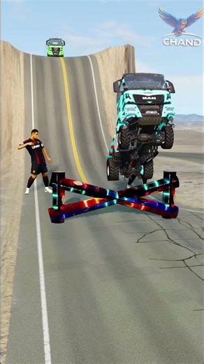 ‎ Huge Tanker vs Log Barrier 🚛 #trucks #fails