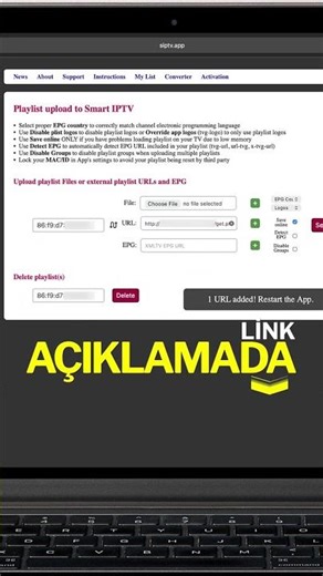 30 saniyede Smart IPTV Kurulumu #iptv #smartiptv #samsung #lg