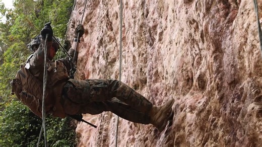Jungle Leaders Course 2-25 | Cliff Rappel B-Roll
