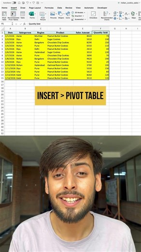 How to Create a Pivot Table in Excel in 60 Seconds! 🔥 | Excel with Kushal