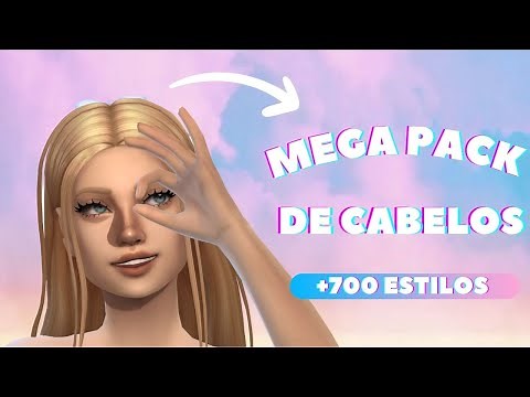 Mega pack de cabelos | Conteúdo personalizado | The sims 4
