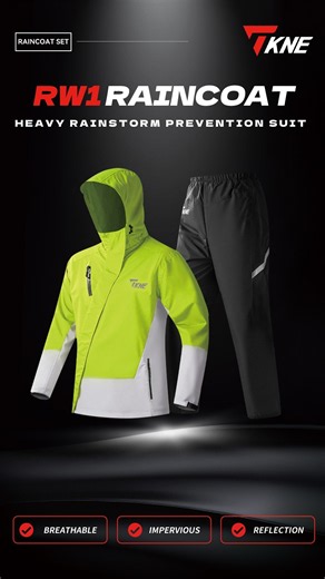 TKNE RW1 Motorcycle Rain Suit 🌦️
