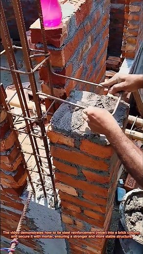 Smart Brick Column Reinforcement Technique | Strong and Efficient Construction Method