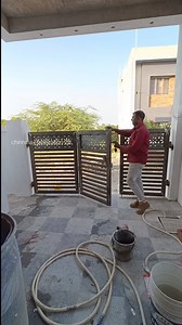 87K views · 2.8K reactions | How To Main Gate Installation || Independent House Iron Gate Fitting #gatedesgin #gateinstallation | Chinnmay Fabrication | Facebook
