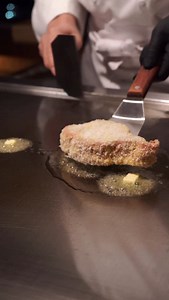 Omi Beef Chateaubriand Katsu Sando — Teppanyaki Ousaka, Osaka Prepared entirely in front of us on the teppan, not in a fryer. Garlic oil, butter, Chateaubriand. Then foie gras, Rossini sauce, a touch of fresh truffle. Here the Sando was French-inspired, rich but balanced. The foie gras lifted the flavor of the Chateaubriand. The truffle wasn’t strong. Just a soft aroma. A Katsu Sando that felt more like a course at a fine French table, All crafted on the teppan right in front of us. 📍Teppanyaki