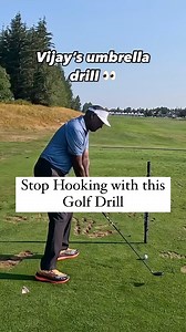 2.6K views · 548 reactions | Try VJ’s umbrella golf drill if you hook your golf shots. This drill will get you swinging left through impact and will get you hitting the golf ball much straighter. #golfswingtips #golfswingdrills #golfdrills #golfdrill #golftips #golftip #golftipsdaily #onlinegolfcoach #onlinegolflessons #golflesson #golflessons #golfcoaching | Mark Wood Golf Academy | Facebook