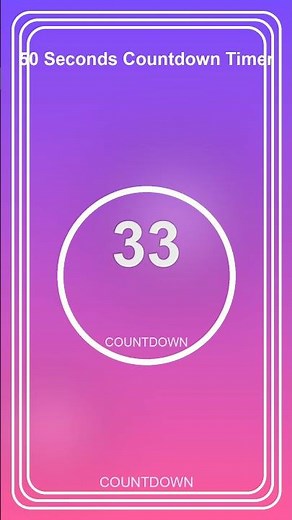 50 Second Timer | Quick Countdown