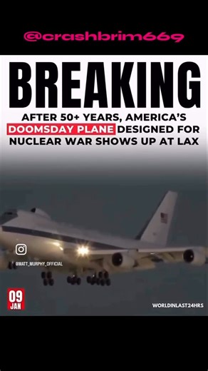Angel Escobar on Instagram: "What part of the 7D chess was this @potus ? #doomsday plane lands in #lax"