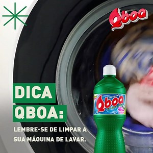 Sabia que, às vezes, é preciso fazer uma limpeza na máquina de lavar? Qboa te ajuda nessa missão! Encha a máquina de lavar com o nível alto e despeje 1 litro de Água Sanitária Qboa diretamente no tambor e, em seguida, faça o ciclo completo. Só não esqueça que a máquina precisa estar vazia de roupas para fazer a higienização. 🙂 | Qboa