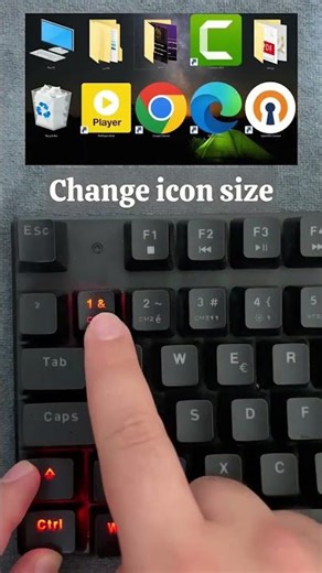 Windows change icon size
