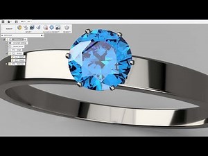 Fusion 360 - Blue Diamond Ring
