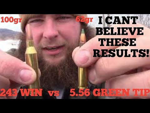 5.56 Nato Green Tips VS .243 Win! Penetration test! which round is best