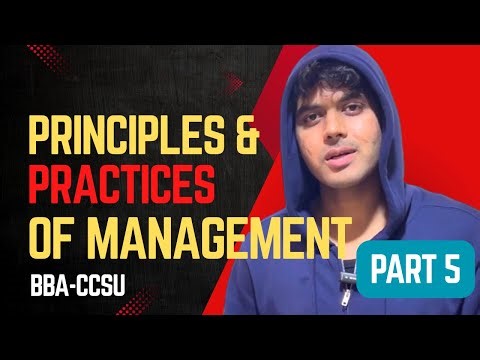 Principles and Practices of Management BBA 1st Semester