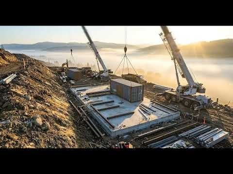 Luxury Hillside Shipping Container Home | Full Timelapse Build#timelapse #usa 