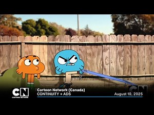 Cartoon Network (Canada) continuity + ads | August 10, 2025