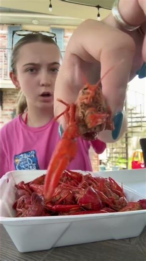 How to eat crawfish 🦞 #crawfish #crawfishboil #neworleans #louisiana #neworleansfood