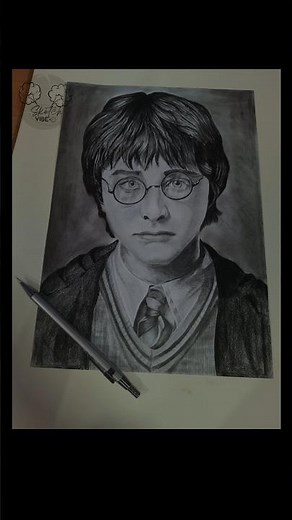 12-Hour Pencil Drawing – Representation of Harry Potter | #HarryPotter #SketchVibe #PortraitDrawing