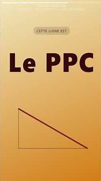 Courbe des possibilités de production PPC La frontière d’efficacité
