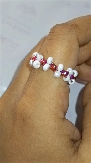DIY Aesthetic Pearl Ring at Home ✨ #shorts#viral #trending