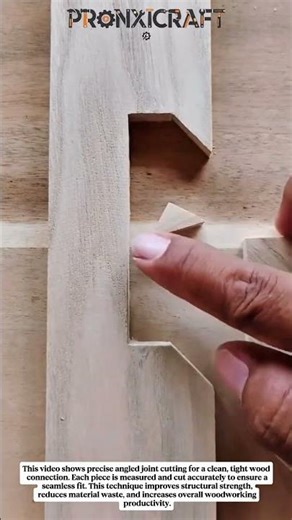 Perfect Angled Wood Joint Cutting | Precision Joinery Technique
