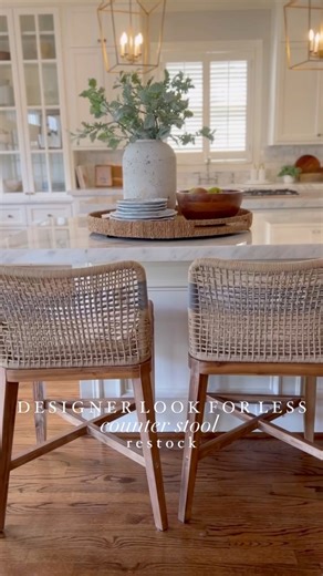 ✨These designer inspired counter stools are back in stock in the indoor/outdoor option AND the dining chair option! Quantities limited ✨ ❤️LINKS in the first comment ❤️ #homedecor #interiordesign #homeinspiration #shopltk #ltkhome #kitchenrenovation #kitchenremodel | Kinsey Walsh Blog