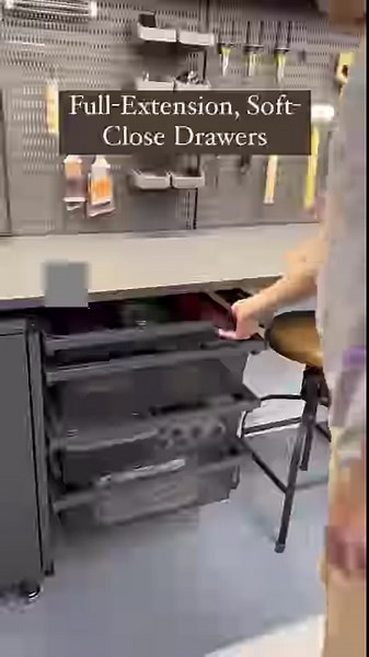 8.3K views · 33 reactions | Elevate the look and functionality of your at-home workshop with the NEW Garage+ by Elfa system!  Get started on your free design today: https://container.store/3AE8xUa #TheContainerStore | The Container Store | Facebook