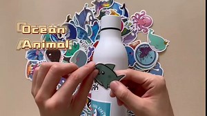 Ocean Animal Stickers for Kids, 200pcs Cute Animal Stickers for Water Bottle, Waterproof Vinyl Laptop Phone Sticker