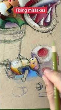 Drawing mistakes and fixing them 101 #coloredpencilart #howtodraw #beginnerarttips