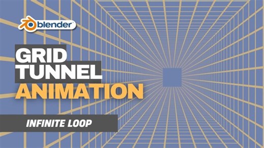 Infinite Grid Tunnel Loop | Blender Shader Animation | Francisco Salazar