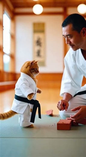 Karate Cat Has Unlocked the Aerial Kick Watch This Epic Move #karate #cats #martialarts