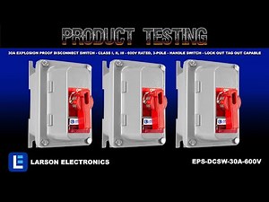 30A Explosion Proof Disconnect Switch - Class I, II, III - 600V Rated, 3-Pole - Handle Switch