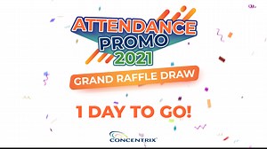 Ready and set your clocks! Our Attendance Promo 2021 Grand Draw livestreams tomorrow at 8:00 pm here on our Facebook page! Sign up here: bit.ly/AttendancePromoGrandDraw to get notified once we go live. #DifferentTogether #ConcentrixPH | Concentrix