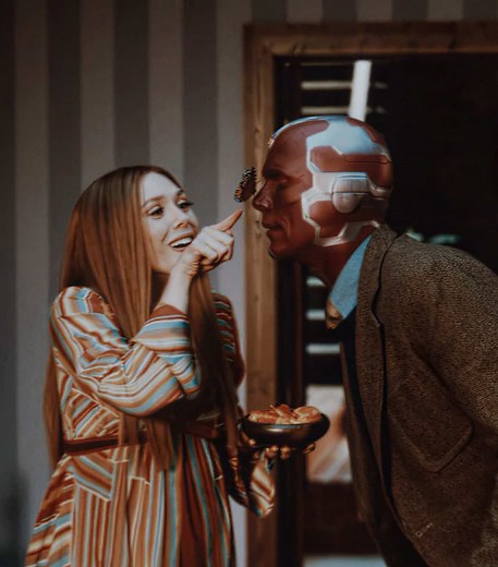 #wandavision || Miss them soo much.. Sorry for the bad quality #elizabetholsen #wandamaximoff #vision #fyp
