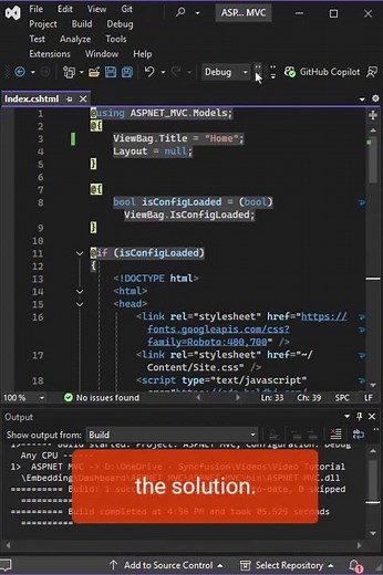 How to Embed a Dashboard in ASP.NET MVC
