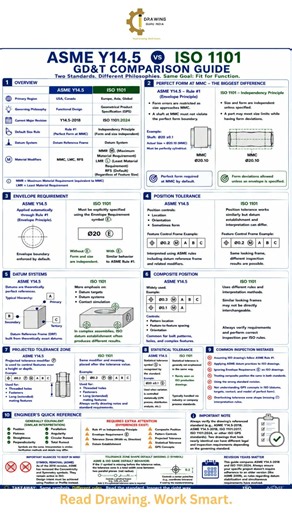 ASME Y14.5 vs ISO 1101 | Complete GD&T Comparison Explained