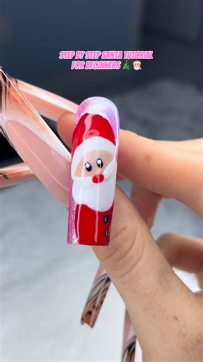 TAMPA NAIL TECH | Santa tutorial for beginners 🎅🏼🎄⭐️ Polish used: •Circus Freak & Shading Gel - @nailz_by_dev @nailzbydevshop •Red Ferrari & White Chalk -... | Instagram