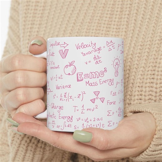 Physics Diagram Mug | Science Chemistry Math Coffee Mug | STEM Student Ceramic Mug Physics Print Mugs - Etsy