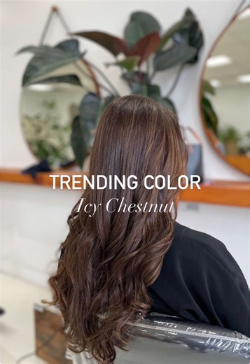 2025 Hair Color Trend: Icy Chestnut