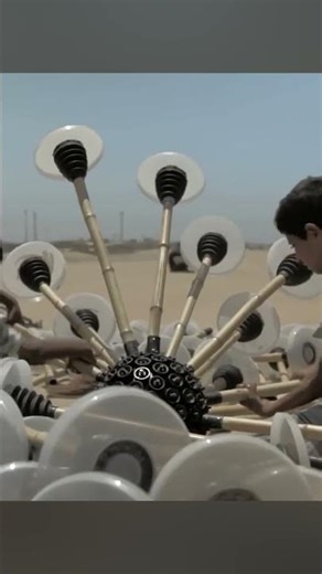 This ball detonates mines as it travels with the wind