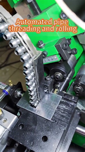 Automated pipe threading and rolling#threadrollingmachine#rollingmachine#threadrollingwheel#machine