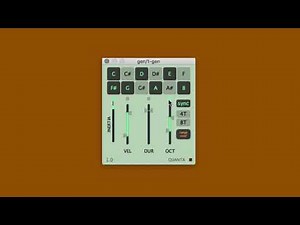 gen plugin generating E minor scale notes with Inertia parameter tweakings