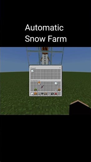 Automatic snow Farm for bedrock edition #shorts #minecraft