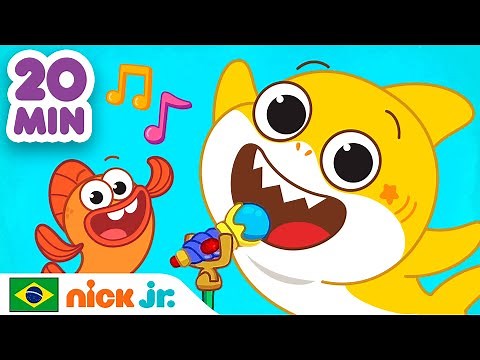 Baby Shark | 20 MINUTOS das melhores canções de todos os tempos de Baby Shark| Nick Jr. em Português