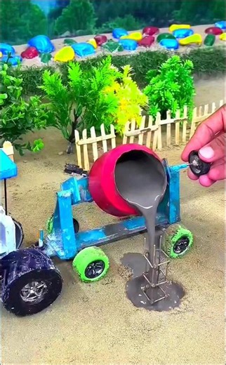 diy mini construction machine science project | diy tractor video | #shorts #youtubeshorts
